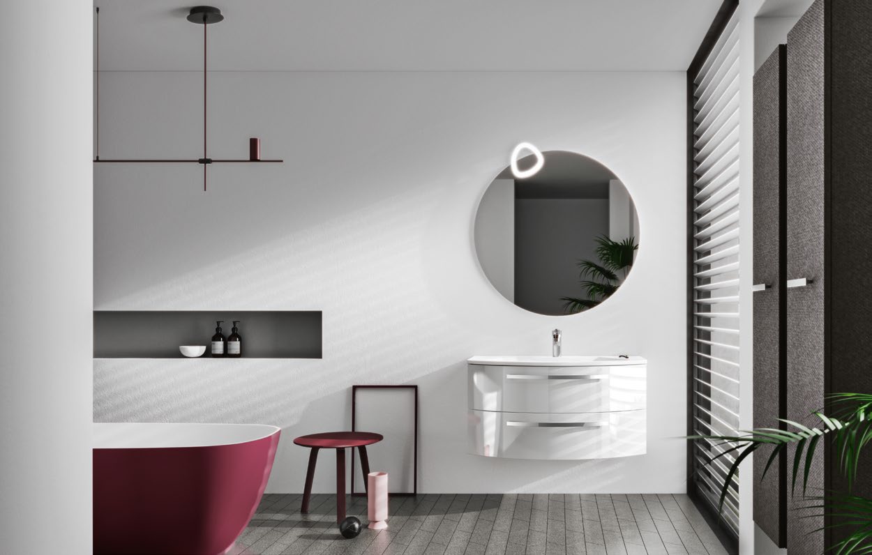 Mobile da bagno Bianco Lucido - Pavone Casa - Arredo bagno e design Made in  Italy